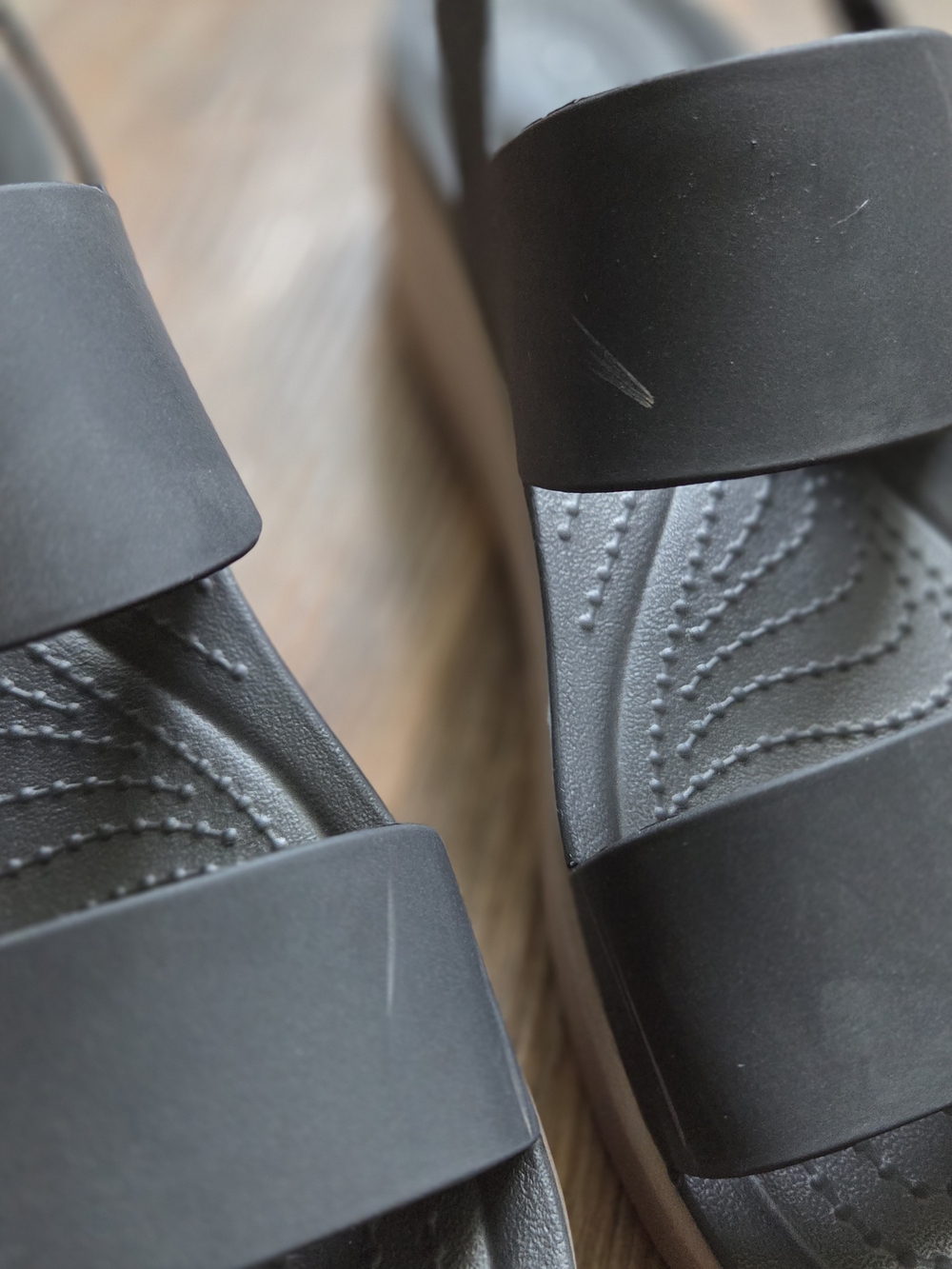 Women’s Black Platform Crocs Sandals - Picture 3 of 4